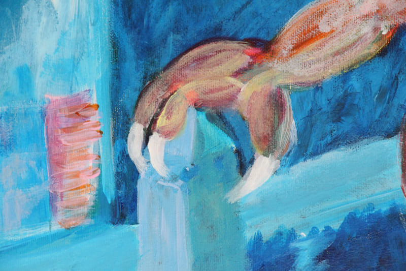 Detail 4 of Angora Mergvs, a painting by Yiğit Özen