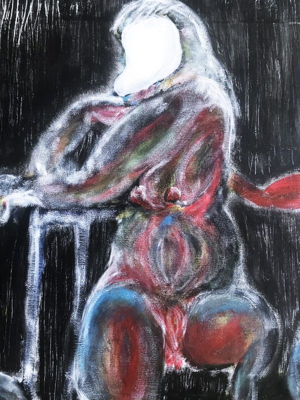 Detail 4 of caprocorn sister: war, plague, earthquake, a painting by Yiğit Özen