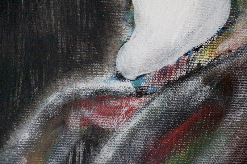 Detail 2 of caprocorn sister: war, plague, earthquake, a painting by Yiğit Özen