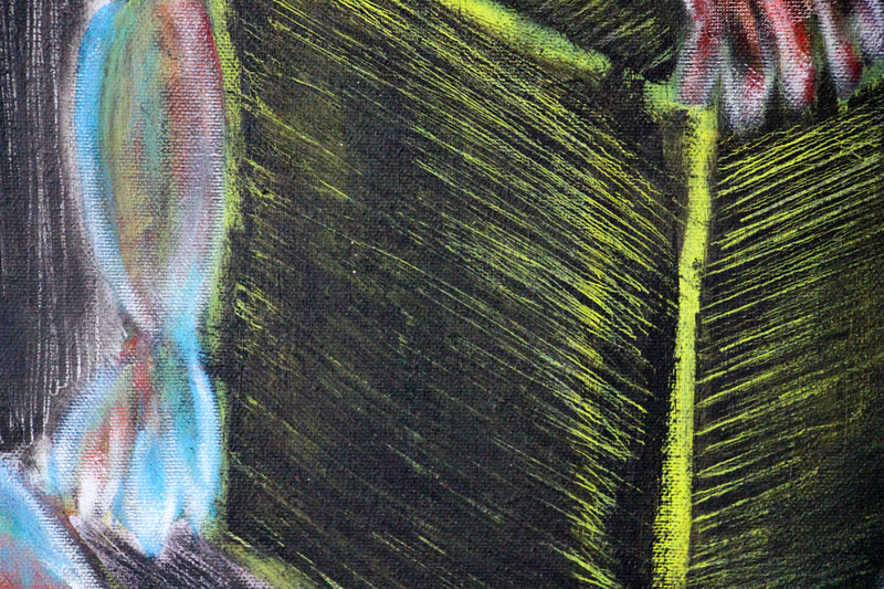 Detail 6 of caprocorn sister: war, plague, earthquake, a painting by Yiğit Özen