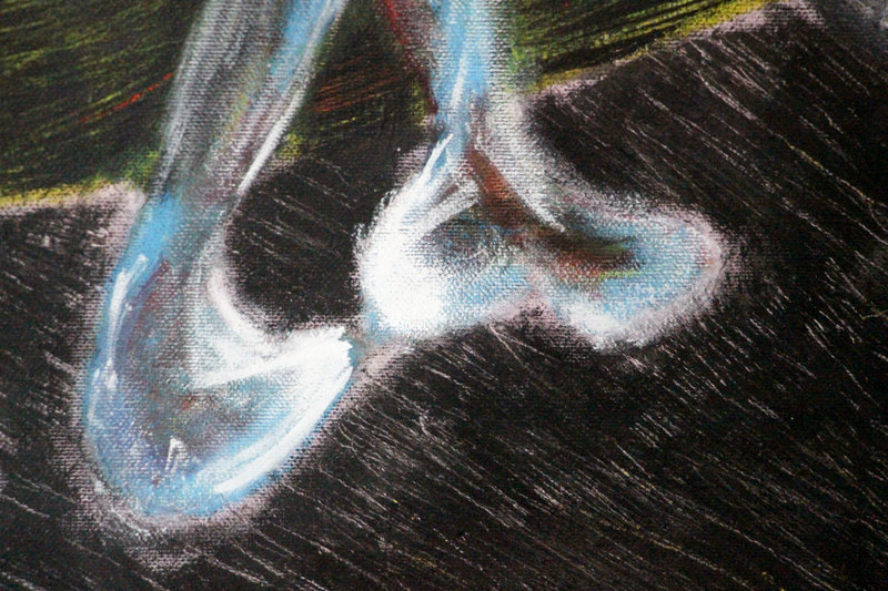 Detail 7 of caprocorn sister: war, plague, earthquake, a painting by Yiğit Özen