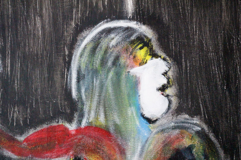 Detail 9 of caprocorn sister: war, plague, earthquake, a painting by Yiğit Özen