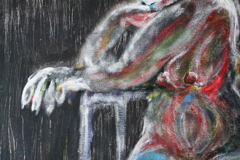 Detail 15 of caprocorn sister: war, plague, earthquake, a painting by Yiğit Özen