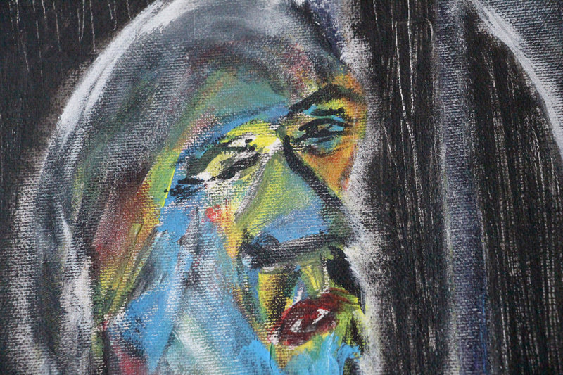 Detail 16 of caprocorn sister: war, plague, earthquake, a painting by Yiğit Özen