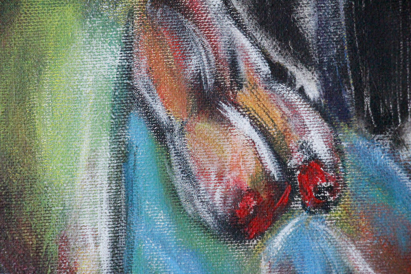Detail 17 of caprocorn sister: war, plague, earthquake, a painting by Yiğit Özen