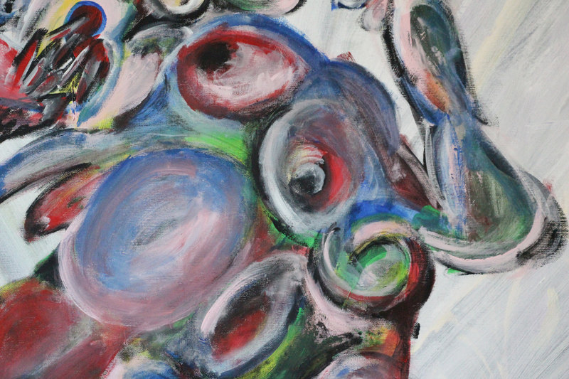 Detail 2 of cellular spleens, a painting by Yiğit Özen