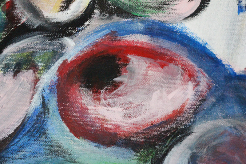 Detail 4 of cellular spleens, a painting by Yiğit Özen