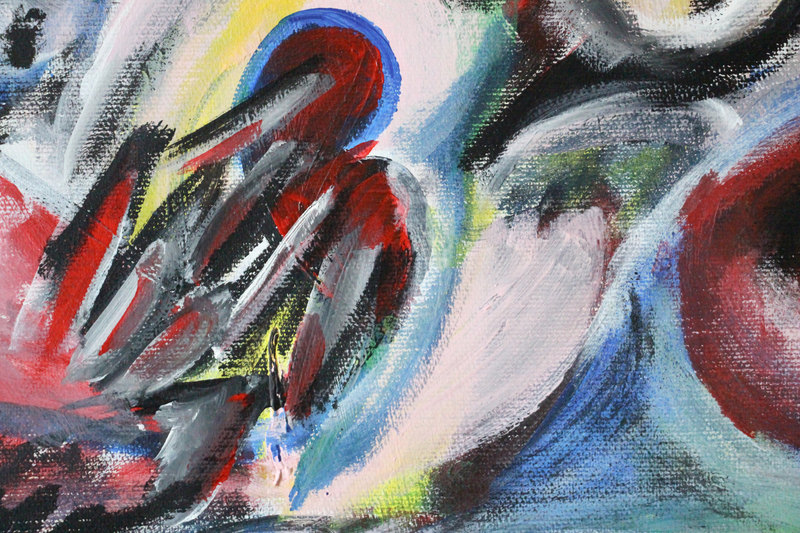 Detail 5 of cellular spleens, a painting by Yiğit Özen