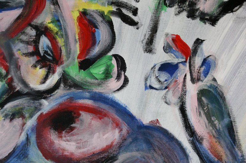 Detail 6 of cellular spleens, a painting by Yiğit Özen