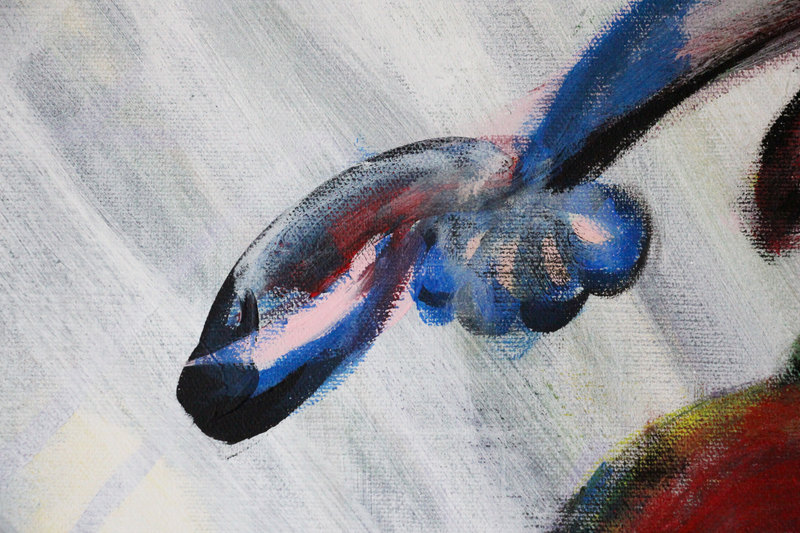 Detail 8 of cellular spleens, a painting by Yiğit Özen