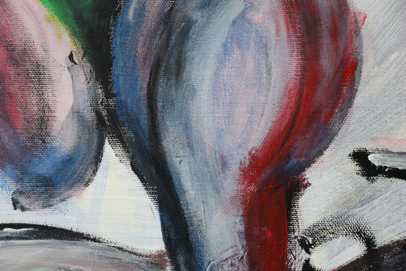 Detail 13 of cellular spleens, a painting by Yiğit Özen