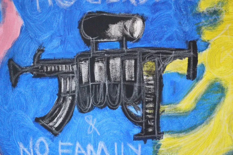 Detail 1 of Century of 0 & 1 / Transhumanism, a painting by Yiğit Özen
