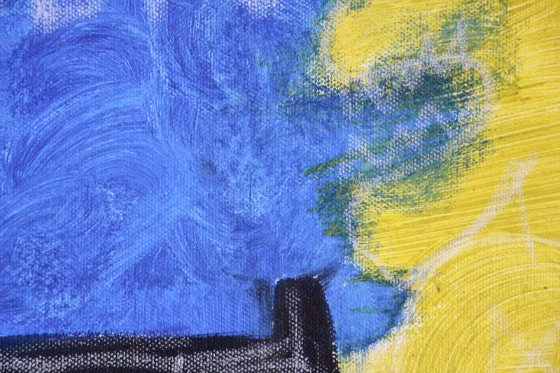 Detail 2 of Century of 0 & 1 / Transhumanism, a painting by Yiğit Özen