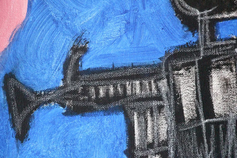 Detail 3 of Century of 0 & 1 / Transhumanism, a painting by Yiğit Özen