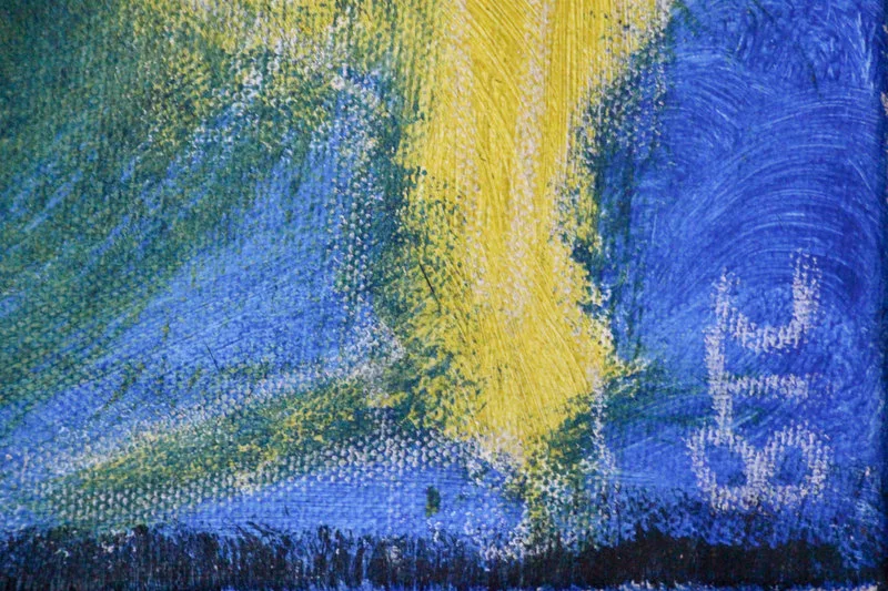 Detail 5 of Century of 0 & 1 / Transhumanism, a painting by Yiğit Özen