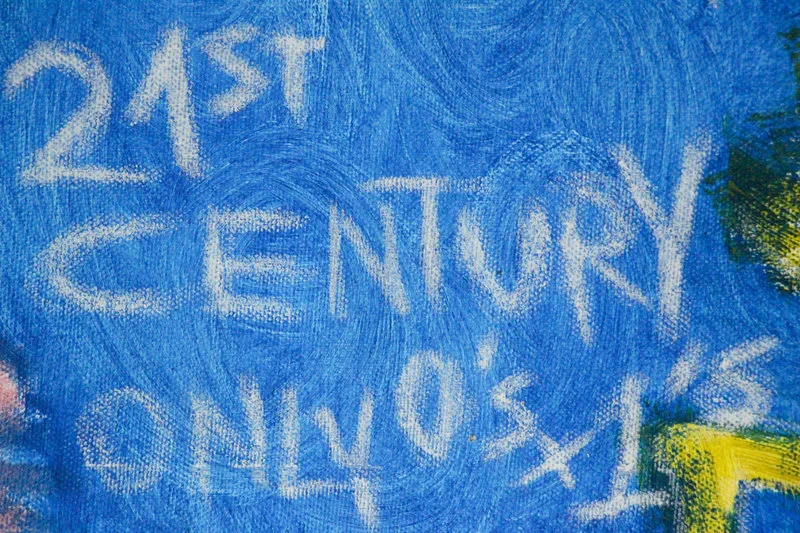 Detail 6 of Century of 0 & 1 / Transhumanism, a painting by Yiğit Özen
