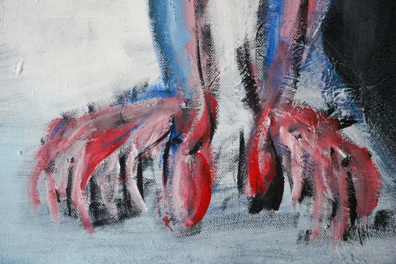Detail 4 of ciao capo, sono squalo, a painting by Yiğit Özen
