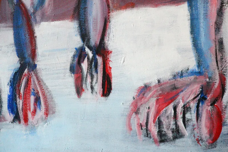 Detail 7 of ciao capo, sono squalo, a painting by Yiğit Özen