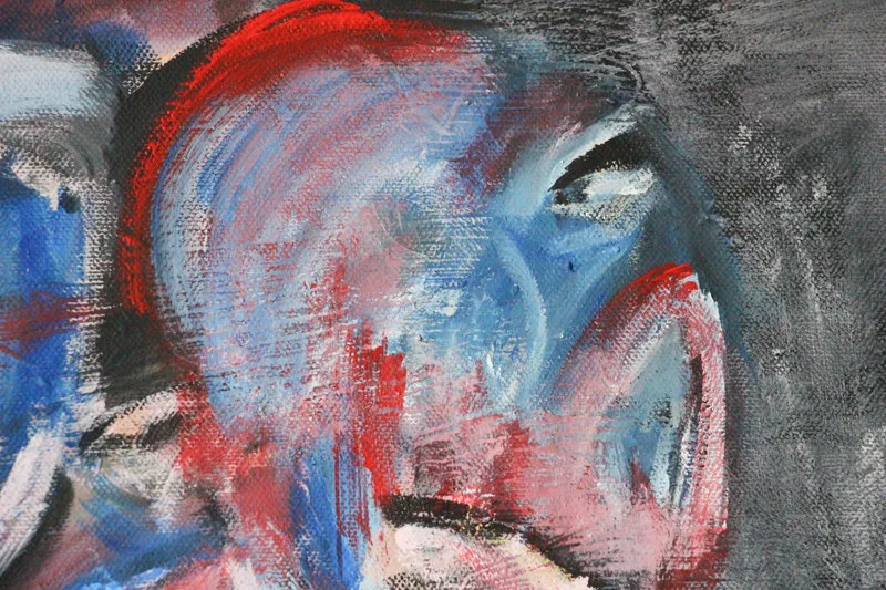 Detail 13 of ciao capo, sono squalo, a painting by Yiğit Özen