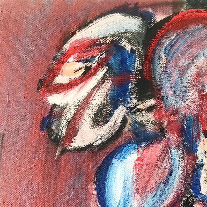 Detail 2 of ciao capo, sono squalo, a painting by Yiğit Özen