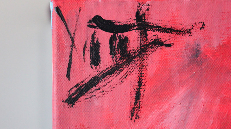 Detail 7 of cute but unemployed cartoon figure, a painting by Yiğit Özen