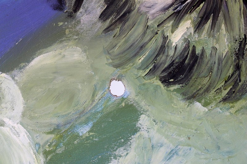 Detail 13 of duality of the angelic summarization, a painting by Yiğit Özen