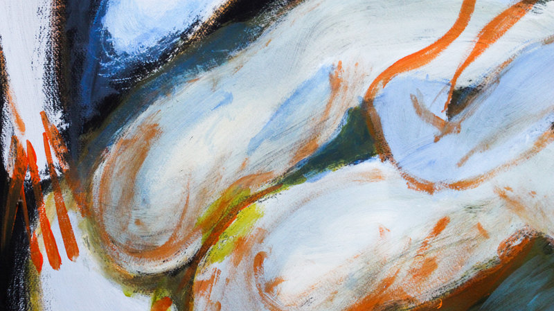 Detail 3 of good people helping bad ones (that’s why they’re bad too), a painting by Yiğit Özen