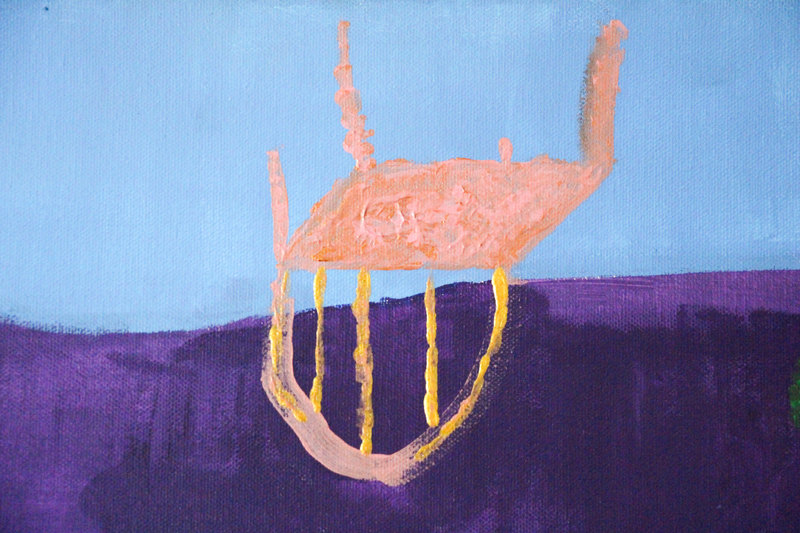 Detail 6 of guarding holy mountains from malice, a painting by Yiğit Özen