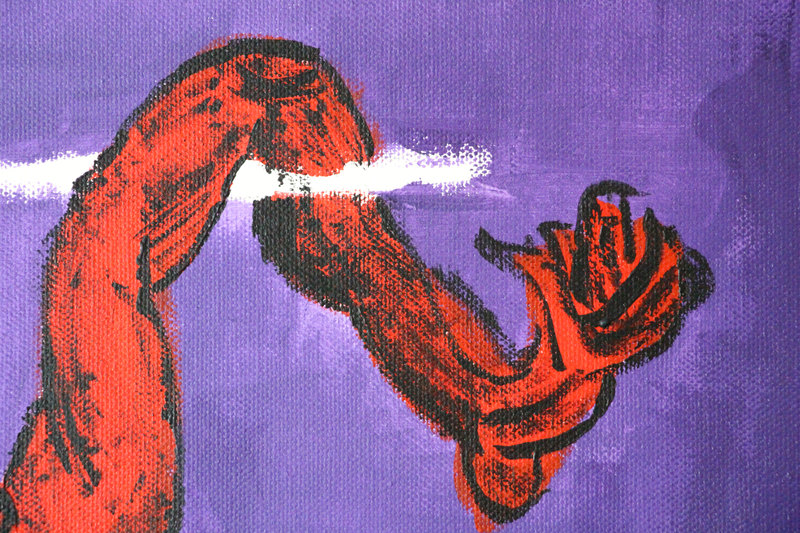 Detail 7 of guarding holy mountains from malice, a painting by Yiğit Özen