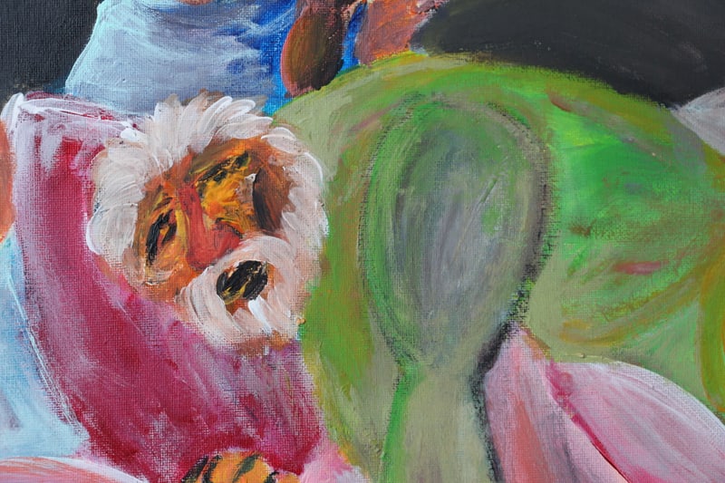 Detail 6 of Gxd is AFK, We banned it, a painting by Yiğit Özen