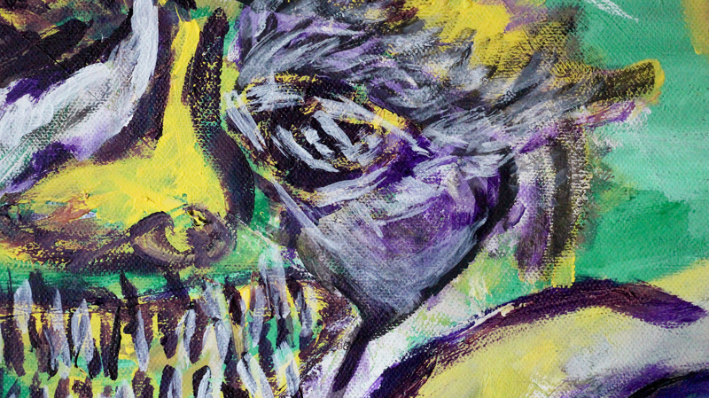 Detail 5 of il sbagliato di rompipalle, a painting by Yiğit Özen