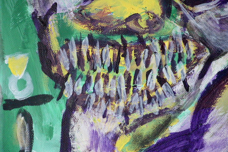 Detail 7 of il sbagliato di rompipalle, a painting by Yiğit Özen