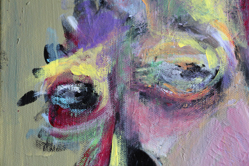 Detail 6 of Painstaking, a triptych by Yiğit Özen