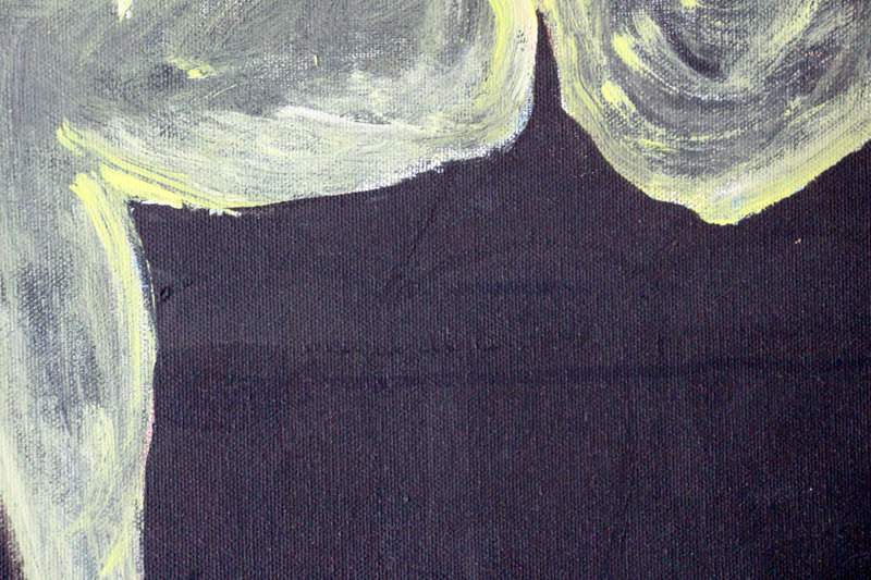 Detail 1 of sin over black matter, a painting by Yiğit Özen