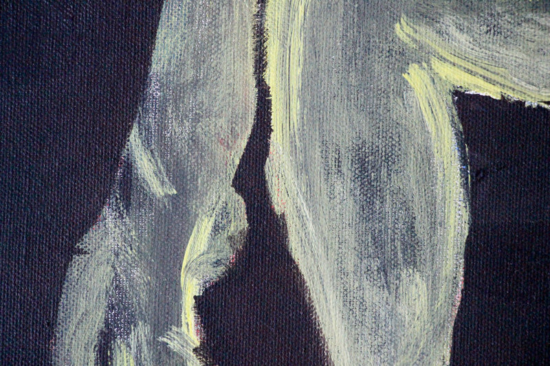 Detail 2 of sin over black matter, a painting by Yiğit Özen