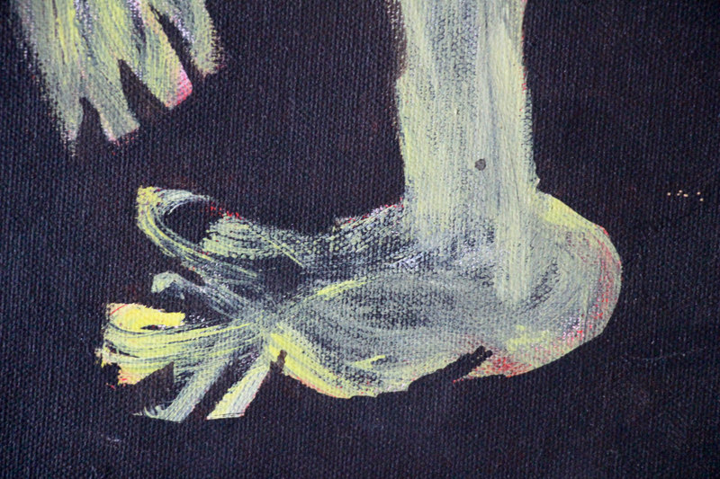 Detail 3 of sin over black matter, a painting by Yiğit Özen