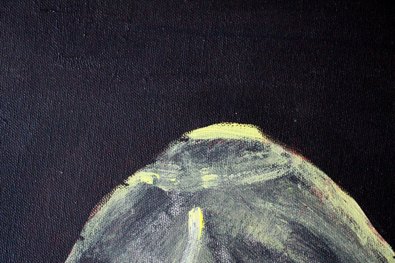Detail 4 of sin over black matter, a painting by Yiğit Özen