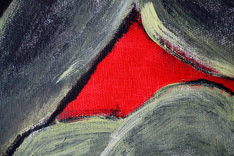Detail 5 of sin over black matter, a painting by Yiğit Özen