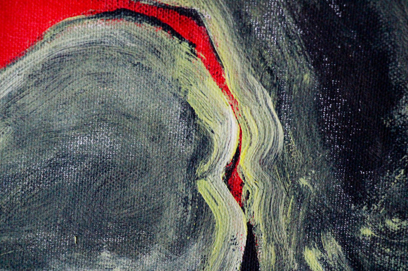 Detail 6 of sin over black matter, a painting by Yiğit Özen