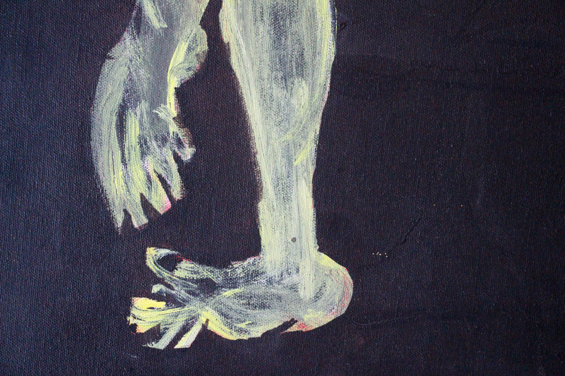 Detail 8 of sin over black matter, a painting by Yiğit Özen