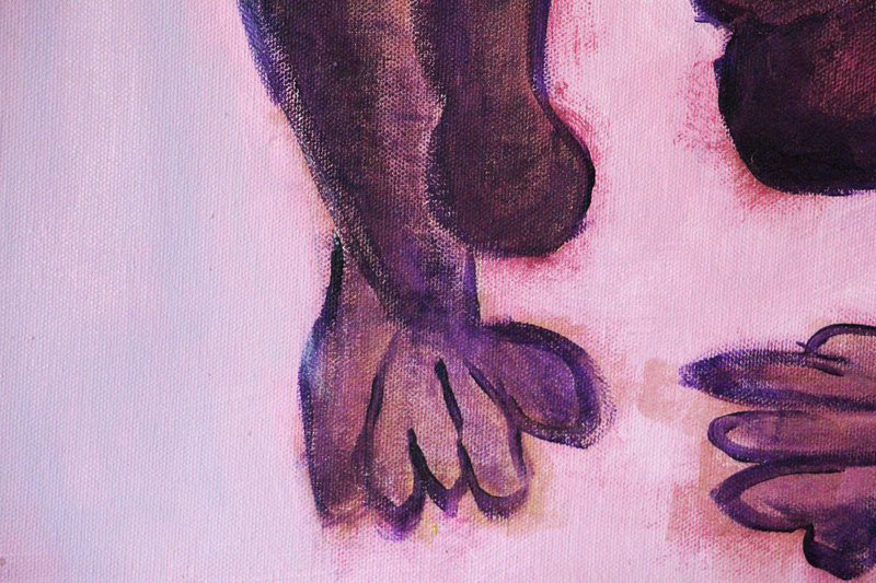 Detail 5 of the assassination of the crow, a painting by Yiğit Özen