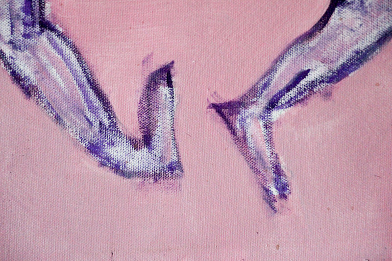 Detail 7 of the assassination of the crow, a painting by Yiğit Özen
