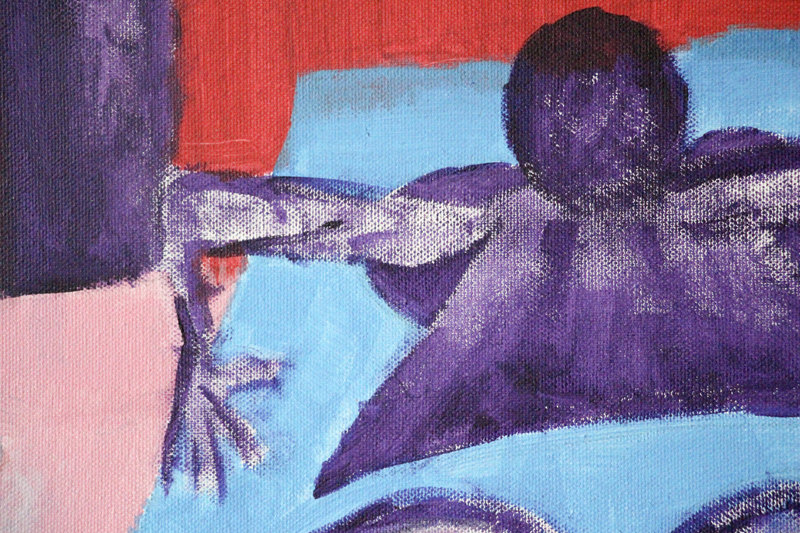 Detail 8 of the assassination of the crow, a painting by Yiğit Özen