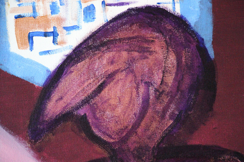 Detail 10 of the assassination of the crow, a painting by Yiğit Özen