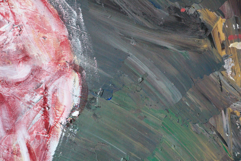 Detail 8 of When the Darkness surrounds, be among those who burn the Great Fire, a painting by Yiğit Özen