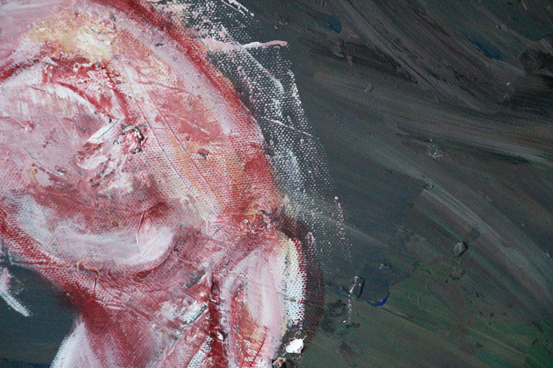 Detail 9 of When the Darkness surrounds, be among those who burn the Great Fire, a painting by Yiğit Özen