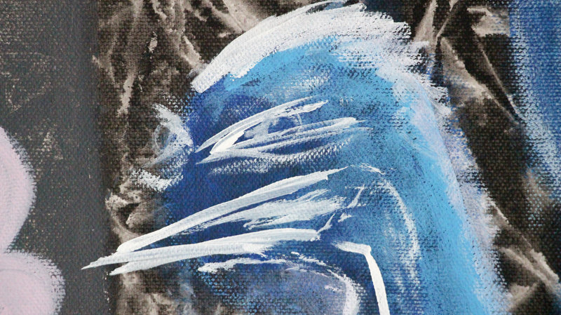 Detail 9 of wings of abyss, a painting by Yiğit Özen