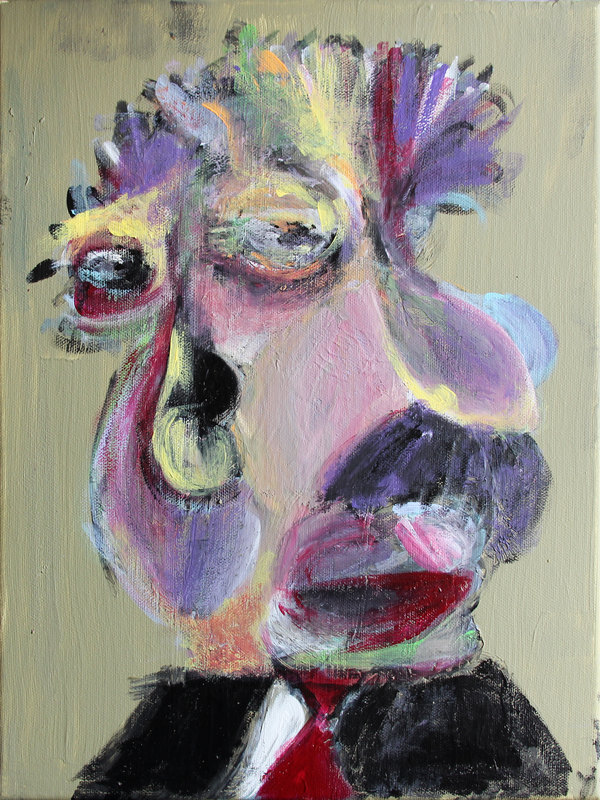 Panel 3 (right) of Painstaking, a triptych by Yiğit Özen